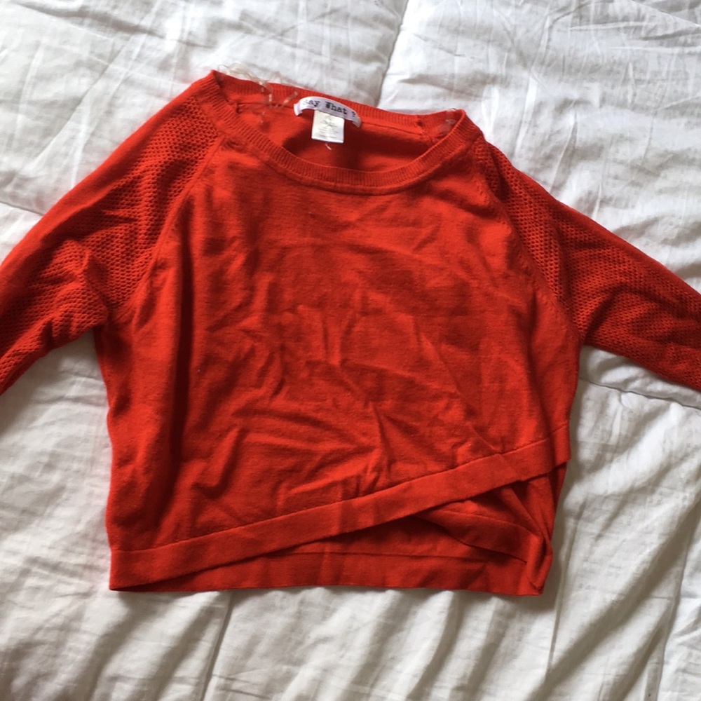 Croptop with net sleeves